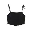 Artículo de Venta Caliente Transfronterizo de Aliexpress 2026 Primavera Nuevo Color Sólido Moderno Top Corto Estilo Bustier de Popelina 2180063