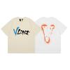 Camiseta deportiva informal de manga corta con estampado en V grande de VLONE, marca de moda transfronteriza europea y americana de 2024, para hombres y mujeres.
