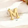 Pingentes de Letra Espelhados em Aço Inoxidável A-Z em Estoque, Cor Dourada 18K, Acessórios de 26 Letras Pingentes para Joias DIY