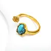 Nuevo Anillo de Zirconia de Temperamento de Lujo Ligero Transfronterizo Europeo y Americano Alto Sentimiento para Mujer Acero de Titanio Oro de 18k Anillo Abierto Venta Directa