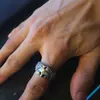 Anillo Anillo de Venus Creativo Europeo y Americano, Anillo Abierto Ajustable de Relieve de Plata Tailandesa Retro Regalo de Confesión