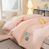 Nueva colcha de gasa arrugada de doble capa y seda de plumas para cama individual de dormitorio estudiantil, adecuada para primavera y otoño, aire acondicionado e invierno, engrosada