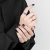 Anillo de doble capa Cruz Moda Rojo de internet joyería para estudiantes anillo personalidad moderno estilo japonés y coreano moda Anillo abierto