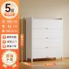 Gabinete de almacenamiento de acero nuevo, anti-mirones, de gran capacidad, para el hogar, impermeable y a prueba de polvo, con puerta giratoria, altura del piso, gabinete de almacenamiento multicapa