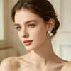 Pendientes Cuadrados de Azúcar Brillantes Incrustados de Cristal Simple Europeos y Americanos Pendientes de Piedra Ojo de Gato Lujo Ligero Versátiles Frescos Elegantes Pendientes Transfronterizos