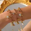 Pulsera de moda transfronteriza de Europa y Estados Unidos con diamantes de imitación, accesorios nicho, Joker, acero titanio chapado en oro de 18k, color de joyería, venta al por mayor