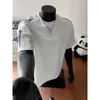 Camiseta de Manga Corta Deconstruida Estilo High Street Americano para Hombre, Camiseta de Marca Americana de Verano de Moda con Cuello Redondo y Diseño Único, Camisa de Media Manga de Nicho para Pareja