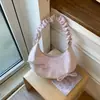 Bolso de Hombro de Lunares con Lazo de Alto Estilo Nuevo 2026 para Mujer, Bolso de Mano Plegado Estilo Coreano, Bolso Sencillo y Versátil para Debajo del Brazo