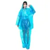 Impermeable y pantalón de lluvia desechables, engrosados y que cubren los pies, adecuados para rafting y deportes acuáticos, diseño separado, protección de cuerpo completo para adultos