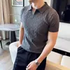 Suéter de manga corta para hombre, camisa de punto casual de manga media, nueva camiseta básica de primavera/verano para hombre, disponible para venta al por mayor
