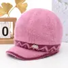 Nuevo Sombrero de Pescador de Piel de Conejo Otoño/Invierno para Mujeres de Mediana Edad y Mayores, Elegante Sombrero de Mamá, Forrado de Felpa, Cálido, Cortavientos, Sombrero de Lana Tejido de Ala Ancha