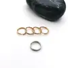 Punto acero inoxidable doble círculo doble círculo O círculo círculo conexión joyería círculo acero titanio diy joyería accesorios multi-Especificación