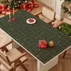 Mantel de Mesa con Ambiente Navideño, No Lavable, Impermeable, Resistente al Aceite, Resistente al Calor, Mantel de Gama Alta, Protector de Superficie para Mesa de Café en la Sala de Estar