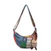 Bolsa Transversal de Ombro Dumpling 2025 Casual Novo Estilo Étnico Patchwork Estilo Boêmio Personalizada Estilo Ocidental Bolsa Grande