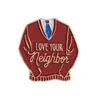Broche de Molde de Desenho Animado para Roupas Transfronteiriças Insígnia com Letra em Inglês Acessórios para Roupas Banda de Joia de Liga Fixa Medalha