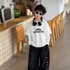 Cotton Shop Sudadera para Niños Conjunto de Otoño para Niños 2026 Nuevo Simple Moderno Estilo Coreano Falso Dos Piezas Deportivo Casual