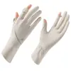 Luvas de Proteção Solar de Verão para Mulheres, Anti-UV, Finas, Antiderrapantes, Seda de Gelo, Estendidas, Tela Sensível ao Toque, Respiráveis, para Dirigir e Pedalar D338