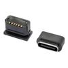 Conector Fêmea USB Tipo-C 6P Montagem Vertical H=6,0mm À Prova D'água Conector de Montagem em Superfície Vertical Interface de Conector À Prova D'água