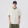 Ropa para Hombre Xintang 2026 Nueva Camiseta de Manga Corta de Verano Marca de Moda para Hombre Estructura Holgada Camiseta Falsa de Dos Piezas