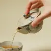 Tetera de Cerámica de Alta Gama Pintada a Mano con Rama de Primavera y Esmalte Caramelo Rojo, Adecuada para Uso Doméstico
