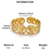 Pulsera Ancha de Metal Chapado en Oro Estilo Nuevo Europeo y Americano de Margarita para Mujeres Joyería de Mano de Planta con Flores Pulsera con Forma de Mariposa Corazón Venta al por Mayor