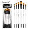 Pincel de óleo transfronterizo, 6 juegos de pinceles de gouache para pintura artística, pinceles multiusos de nailon, lana y madera, venta al por mayor