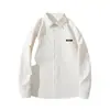 Camisa de Pana para Hombre, Top de Moda Estilo Coreano, Chaqueta Fresca para Primavera y Otoño, Camisa Larga de Manga Larga Suelta Estilo Hong Kong Japonés