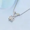 Collar con colgante de diamantes de imitación de alto carbono para mujer, cadena de clavícula con personalidad Tauro, elegante regalo para pareja
