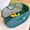 Cesta de almacenamiento para juguetes infantiles, gran capacidad, adecuada para sala de estar y dormitorio, organizador de juguetes para bebé, bolsa de malla plegable, cesta para ropa sucia