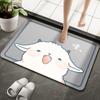 Bonita alfombrilla de baño de diatomeas, antideslizante, de secado rápido, absorbente, para puerta de baño, cocina, inodoro, alfombrilla para pies
