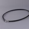 Collar de Plata S925 Rey Ciervo Dorado Moda para Mujer Cuerda de Cuero Trenzado Hebilla de Melón Plateada Collar Joyería de Plata para Hombre al Mayoreo