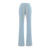 Calça Sexy Cintura Baixa Boca de Sino Garota Quente Verão 2025 Novo Cordão Cadarço Modelador Levanta Bumbum Calça Flare Calça Casual