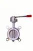 Válvula de Mariposa tipo Wafer de Acero Inoxidable 304 D71X-10P Manija Manual Sello Suave Válvula de Silicona 2 Pulgadas DN80 100