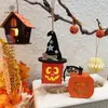 Luz de Ambiente para Fiesta Escena de Calabaza de Halloween Luz de Noche de Madera Luminosa Decoración de Atrezo para Fotos