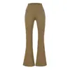 Pantalones casuales de estilo americano para mujer, con cintura alta tipo fold-over y microcampana, nuevos de 2026, vintage, de pierna recta ajustada, hasta el suelo.
