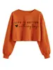 La vida es mejor con Amazon eBay sudadera corta holgada casual de moda europea para mujer
