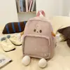 Mochila nueva y linda de dibujos animados para mujer, mochila transparente de moda con bloques de color, bolsa ligera versátil para exteriores y escuela casual