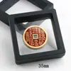 Latón Montaña Cinnabar Fantasma Gasta Dinero en Monedas de Cobre Engrosadas Retro Agujero Cuadrado Fantasma de Montaña Dios del Trueno Bagua Gasta Dinero para Ganar Dinero Colgante
