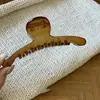 Corea del Sur Pin para el Cabello de Té de Aguacate Línea Minimalista Un Carácter Transparente Pinza Grande para el Cabello Pinza de Tiburón Pinza Elegante para el Cabello de Mujer
