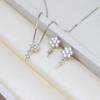 Accesorios DIY Pendientes de Plata S925 con Forma de Flor Hexagonal Conjunto de Colgante para Collar de Mujer Copo de Nieve 7-13 Soporte Vacío para Perlas 1315