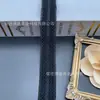 Vendas Diretas de Fábrica Cintos Enrolados no Núcleo, Acessórios de Decoração para Roupas, Faixas de Borda Bicolor Preto e Branco Poliéster com Borda de Fio Dourado, Fitas para Bolsas