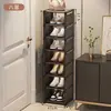 Zapatero estante de almacenamiento multicapa para el hogar simple entrada interior dormitorio espacio de alquiler ahorro de espacio apartamento pequeño zapatero
