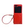 Adequado para Samsung Z Flip5 Carteira Diamante Capa de Celular Zflip4 Grande Capacidade Armazenamento de Cartões Capa de Couro para Celular