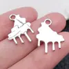 Símbolos de Instrumentos Musicales de Plata Antigua Colgante Retro Joyería de Aleación Colgante Accesorios para Pulsera Collar Llavero DIY