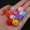 Clips de Primavera Coloridos para Niños, Sujetadores de Cordones sin Atar, Bandas Elásticas para Cintura de Ropa y Pantalones, Pinzas Cilíndricas de Nariz de Cerdo
