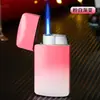 Nuevo Encendedor Inflable Creativo Ultra-delgado de Llama Azul Recta con Degradado Regalo Personalizado Lindo de Celebridad de Internet Grabado