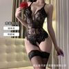 Não perca a lingerie sexy noturna estilo desejo puro para seios pequenos com abertura frontal em renda peça única feminina pijama qqny