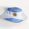 Sombrero de Pescador con Bandera de Argentina para el Mundial, de Venta Caliente Transfronteriza, Doble Cara, Sombrero Solar Unisex para Exteriores, Sombrero de Sol de Verano