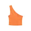 Venta al por mayor de ropa para mujer transfronteriza: top de tirante único simple y versátil, nuevo top corto sin mangas ajustado para el verano 2026