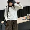 Camiseta de niña transfronteriza otoño top elástico 2026 nueva moda primavera y otoño para niños mayores
